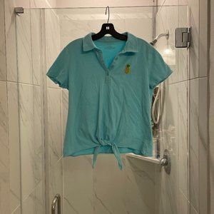 Talbots Pineapple Polo Size M